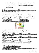 Đề kiểm tra học kỳ I môn Hóa học Lớp 11 - Mã đề 312 - Năm học 2019-2020 - Sở giáo dục và đào tạo Quảng Nam
